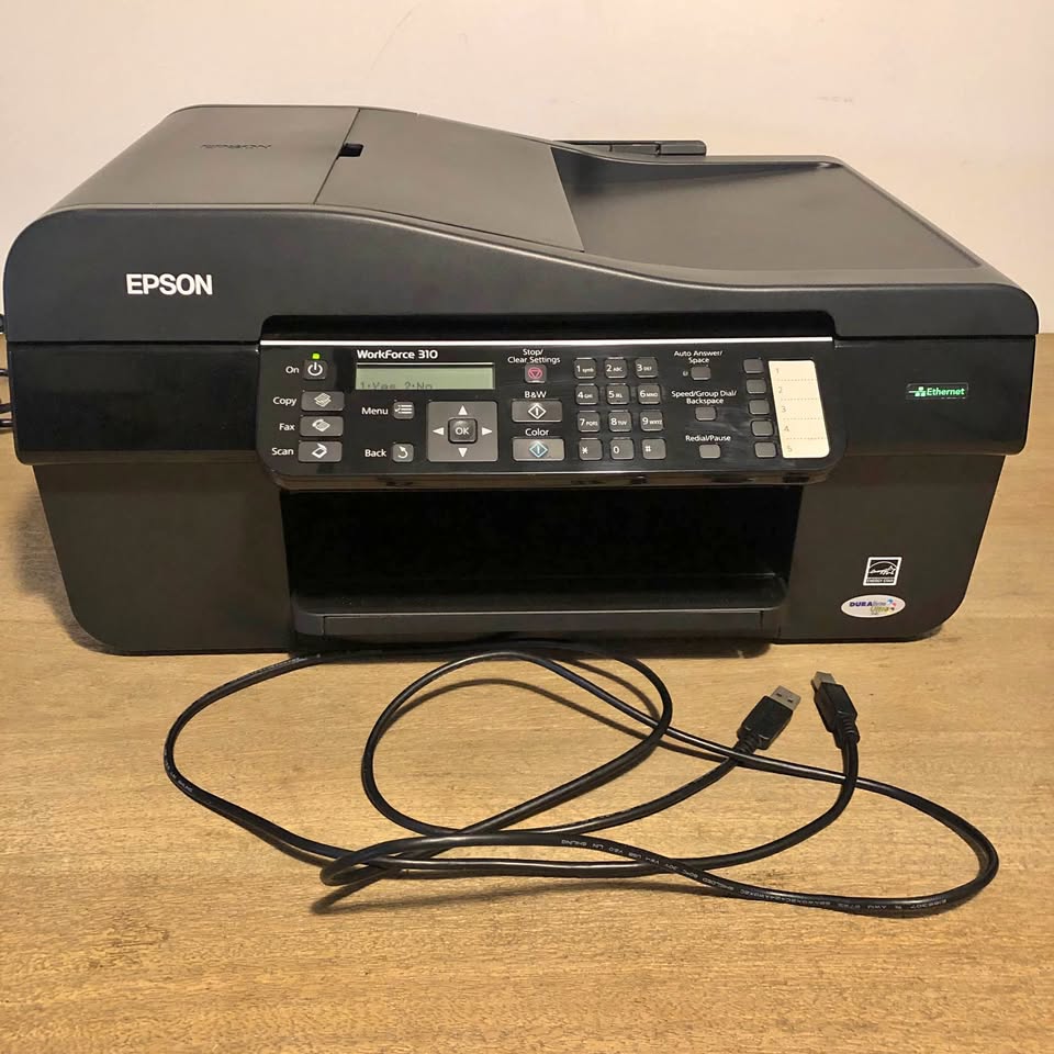 Epson Workforce printer with ink