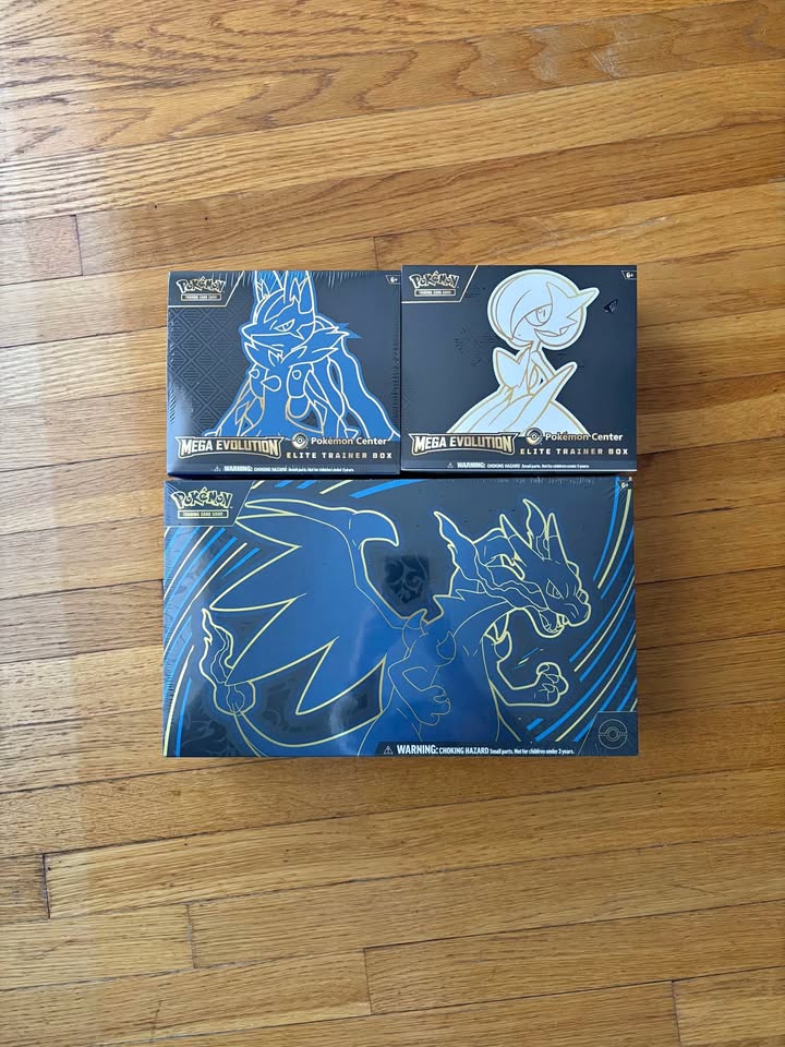 Sealed PC Mega Evolution ETBs and Mega Charizard UPC