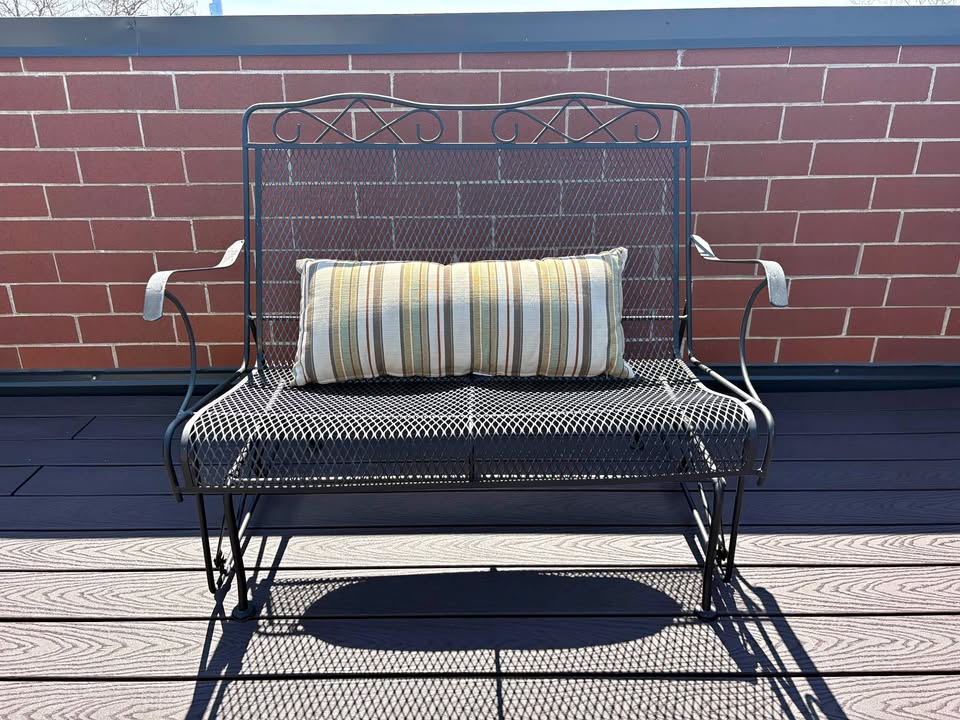 Metal Outdoor Loveseat Rocker – Patio Seating
