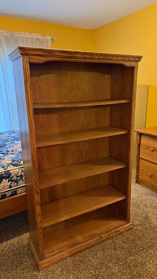Pair Solid Wood Bookcase Shelves